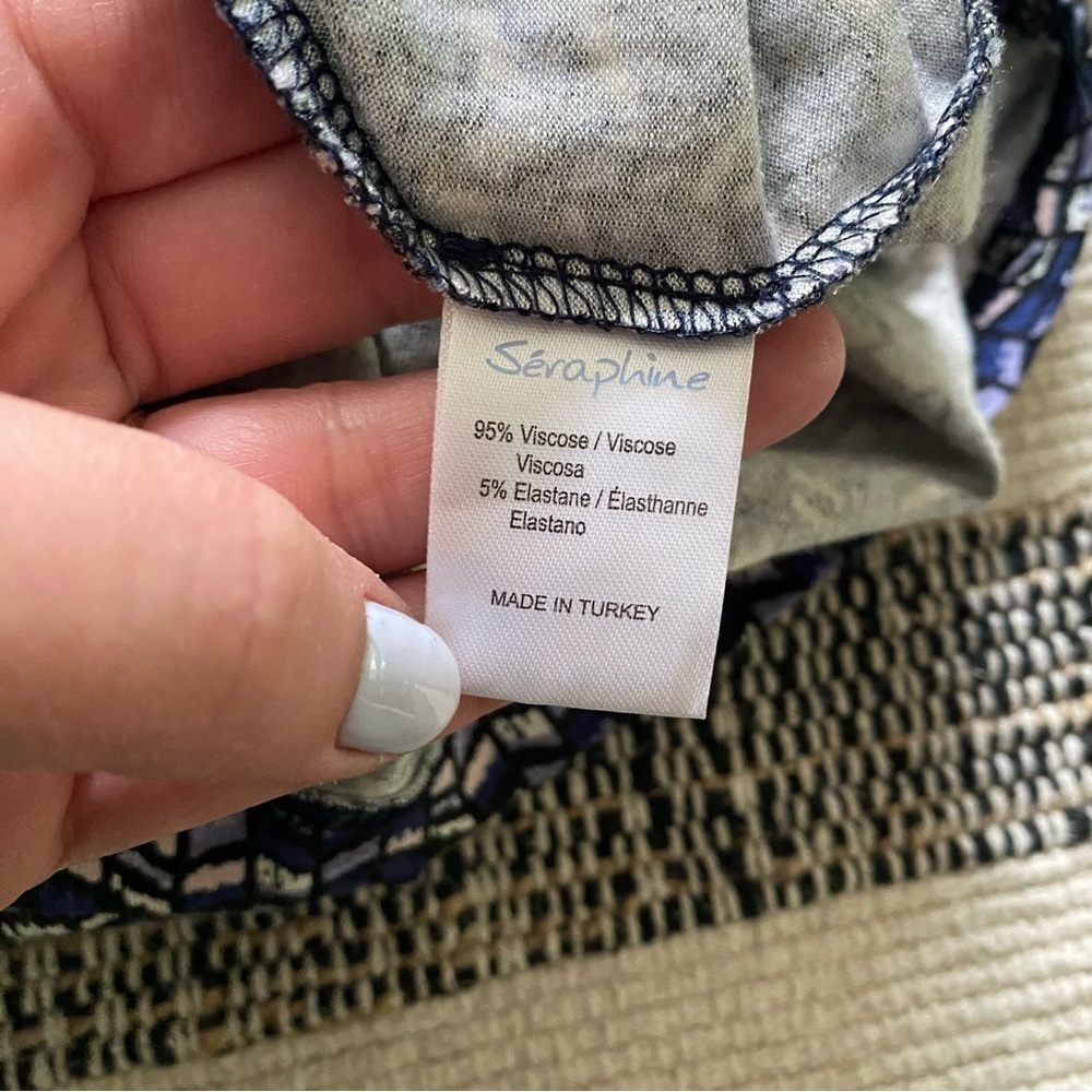 Seraphine Purple Printed Cassie Maternity Dress 6 - Picture 15 of 16